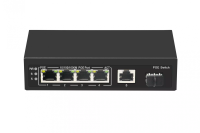 Коммутатор GIGALINK, неуправляемый, 4 PoE (802.3af/at) порта 1000Мбит/с, 1 Uplink порт 1000Мбит/с, 1 SFP порт 1000Мбит/с , 65Вт
