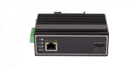 Оптический медиаконвертер индустриальный GIGALINK UTP-SFP, 10/100/1000Мбит/с PoE (802.3af/at) в 1000 SFP, питание 48В (блок питания поставляется отдельно)