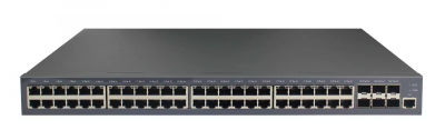 Коммутатор GL-SW-G304-54P L3 управляемый, 48 PoE (802.3af/at) портов 10/100/1000Мб/с, 6 1/10G SFP+, 740Вт c двумя установленными блоками питания.